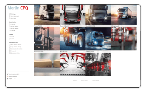Screenshot Customer CPQ